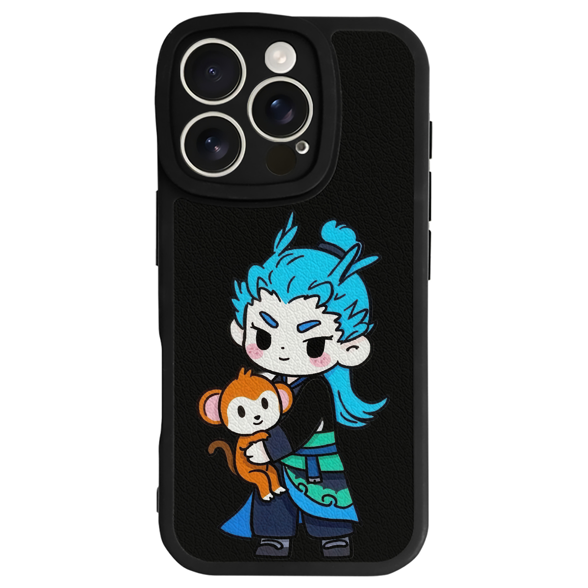（画像用） Ne Zha 2 ナタ 魔童の大暴れ 【iPhone 16シリーズ対応】シリコンスマホケース（レザー調） 材質：シリコン